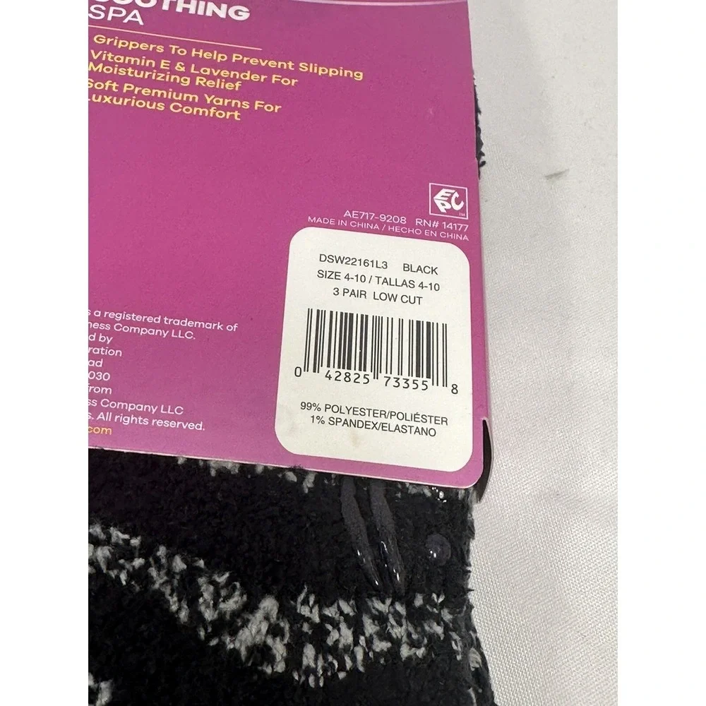 dr‎ scholls 3 pairs womens soothing spa low cut non slip grippers 3 pairs 4-10